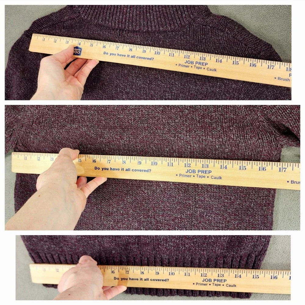Banana Republic S Men Shawl Collar Sweater Cowl Purple‎ White Cotton Nylon Wool
